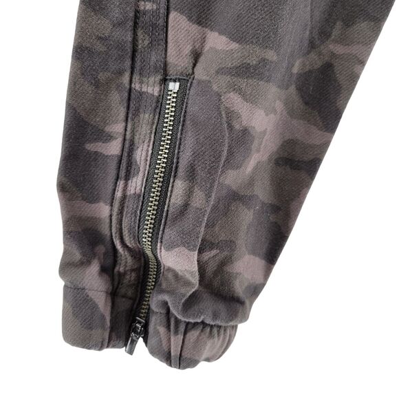 Athleta Camo Jogger Pants "Farallon" Size 4 Midrise Dark Gray Olive Green Crop - Picture 7 of 12